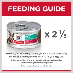 Hill's Science Diet Adult Perfect Weight Liver & Chicken Entree Canned Cat Food -Science Diet || Exotic Nutrition Sales 74246 PT8. SY630 V1609449442