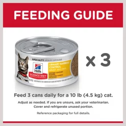 Hill's Science Diet Adult Urinary Hairball Control Savory Chicken Entree Canned Cat Food -Science Diet || Exotic Nutrition Sales 90555 PT7. SY630 V1605826609