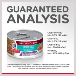 Hill's Science Diet Adult 11+ Healthy Cuisine Seared Tuna & Carrot Medley Canned Cat Food -Science Diet || Exotic Nutrition Sales 94012 PT6. SY630 V1598157392