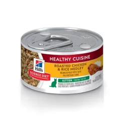 Hill's Science Diet Kitten Healthy Cuisine Roasted Chicken & Rice Medley Canned Cat Food