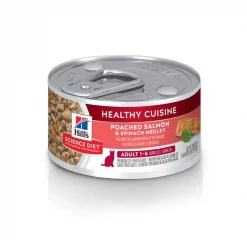 Hill's Science Diet Adult Healthy Cuisine Poached Salmon & Spinach Medley Canned Cat Food